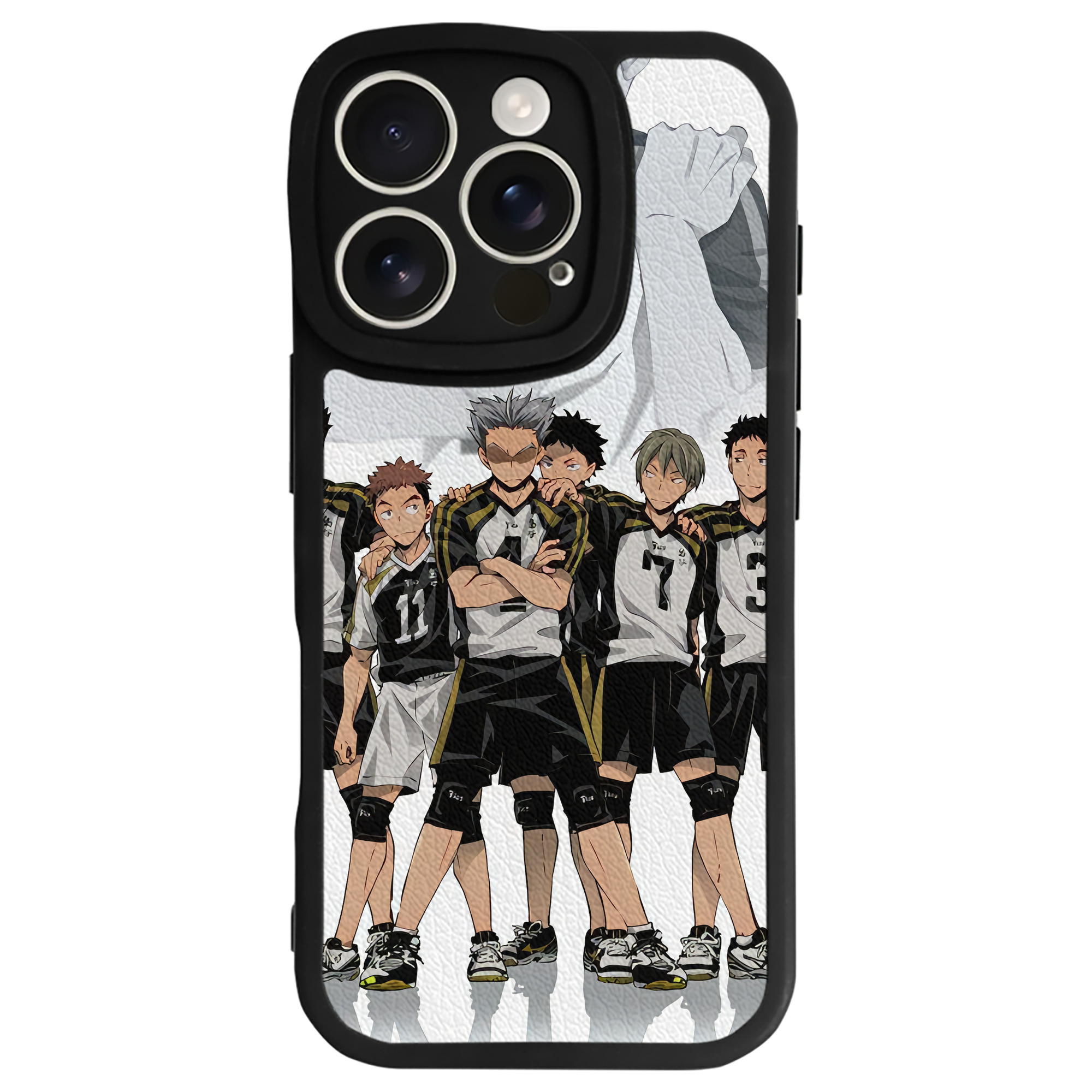 （画像用） ハイキュー!! Haikyu!! 【iPhone 16シリーズ対応】シリコンスマホケース（レザー調） 材質：シリコン